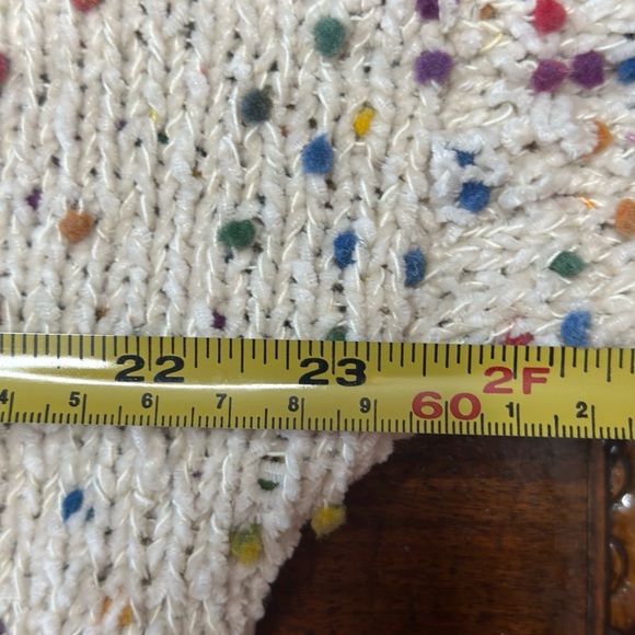Ellison Birthday Cake Sprinkle Dot Pullover Cream Sweater Size Large - Picture 6 of 8